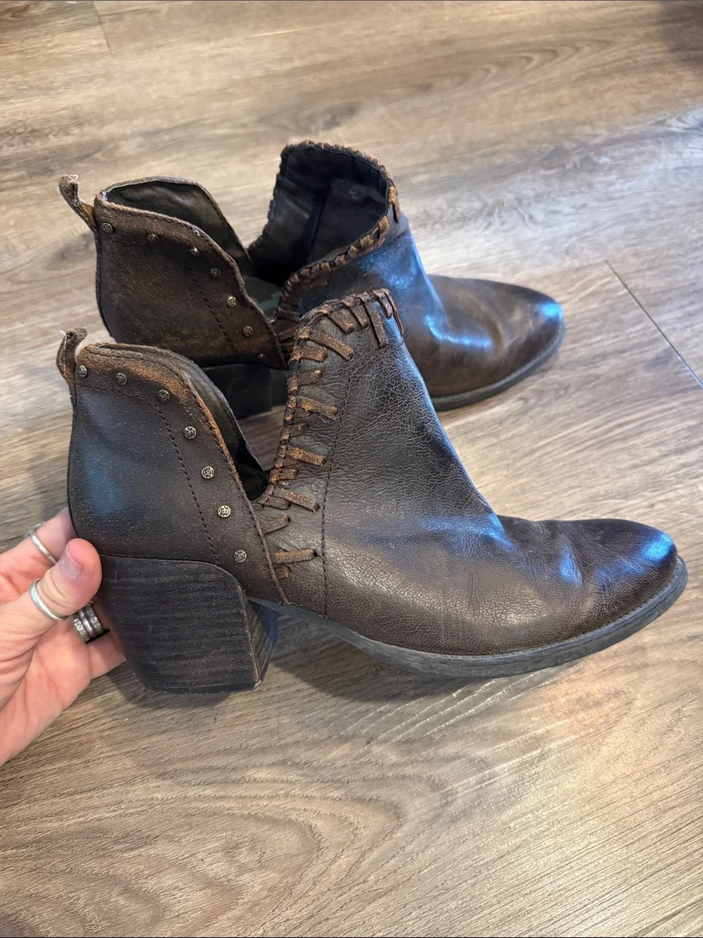 OTBT Santa Fe Bootie Coffeebean Brown Leather Size 8.5